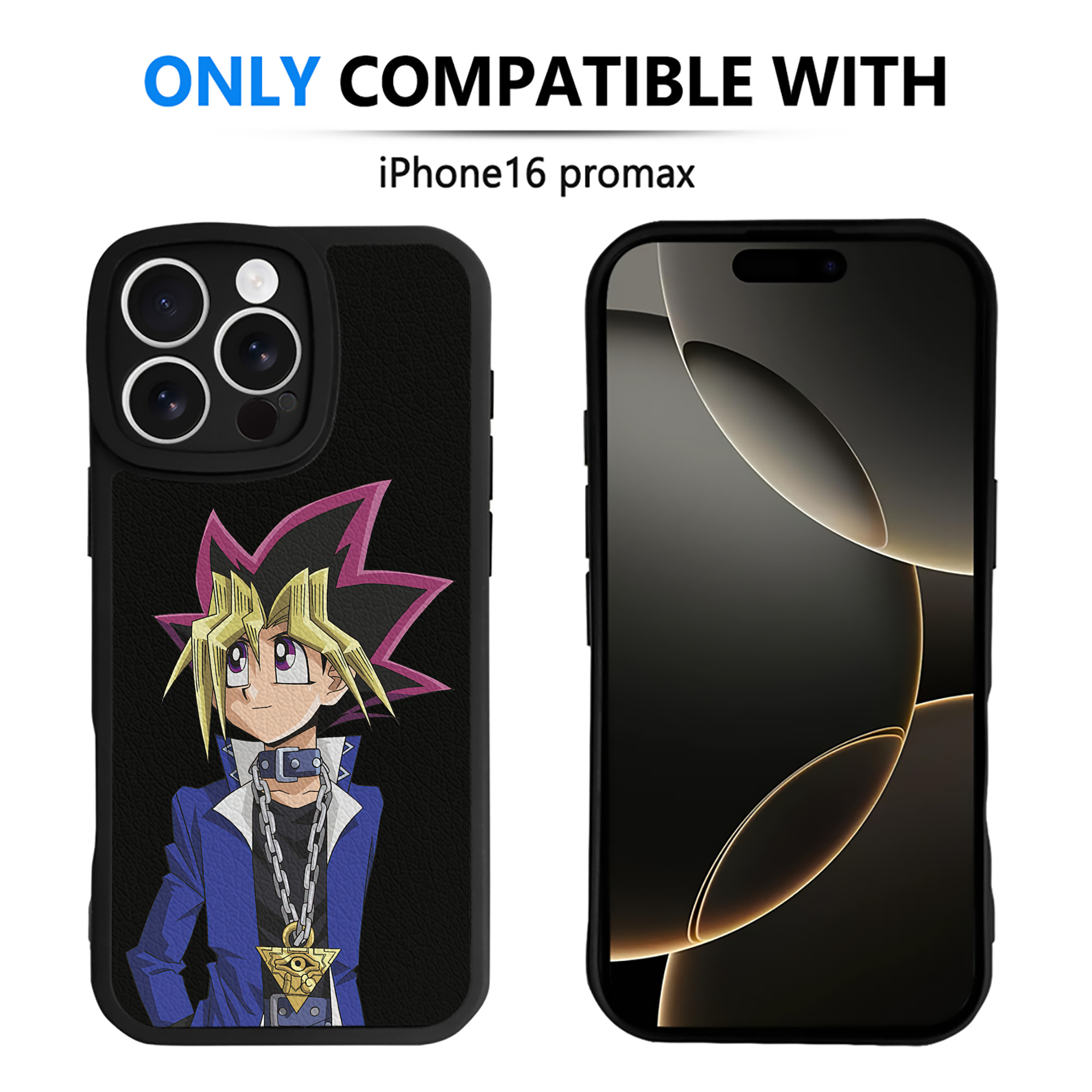 遊☆戯☆王 Yu-Gi-Oh! 【iPhone 16シリーズ対応】シリコンスマホケース（レザー調） 材質：シリコン